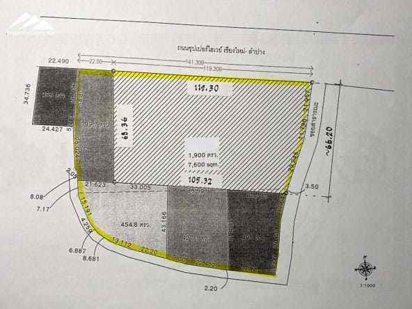 Land For Sale On The Super Highway 11 - Fa Ham, Mueang Chiang Mai - PC-MC001-A