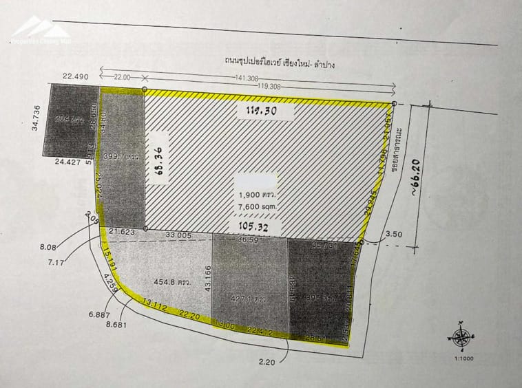 Land For Sale On The Super Highway 11 - Fa Ham, Mueang Chiang Mai - PC-MC001-A