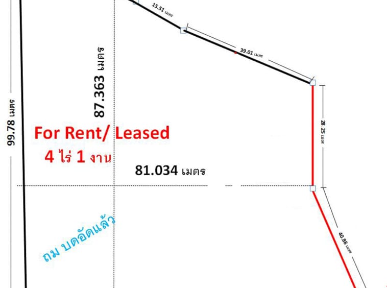 Land For Lease On Hwy-1001 In San Sai Chiang Mai - PC-SAN003-1