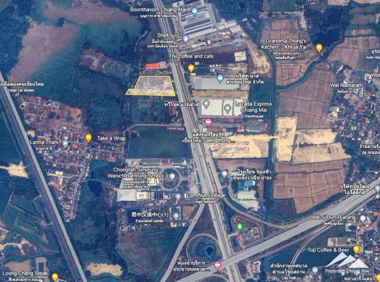 Land For Sale On The Super Hwy 11 In Saraphi, Chiang-Mai - PC-SP001-9