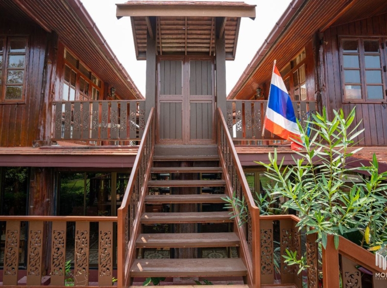 More-023PS Thai teak house for sale in Chiang Mai With swimming pool