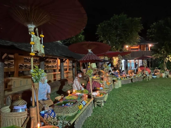 Lanna style resort complex with a resident and restaurant for sale in Chiang Mai town-SHG-CM09