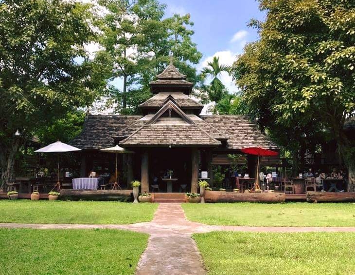 Lanna style resort complex with a resident and restaurant for sale in Chiang Mai town-SHG-CM09