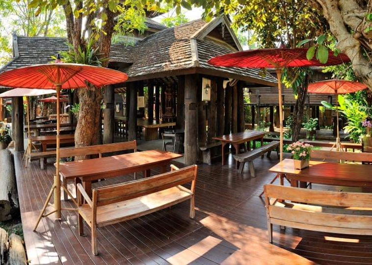 Lanna style resort complex with a resident and restaurant for sale in Chiang Mai town-SHG-CM09