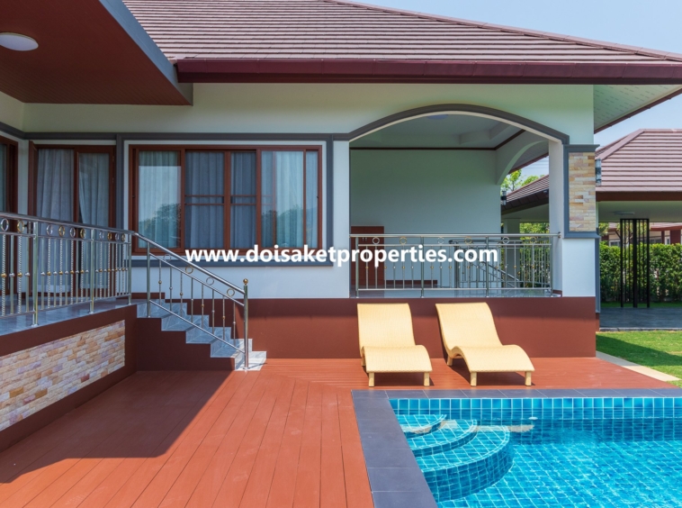 Doi Saket-DSP-(HS347-04) New Modern-Style Home with Swimming Pool and Views for Sale in Choeng Doi