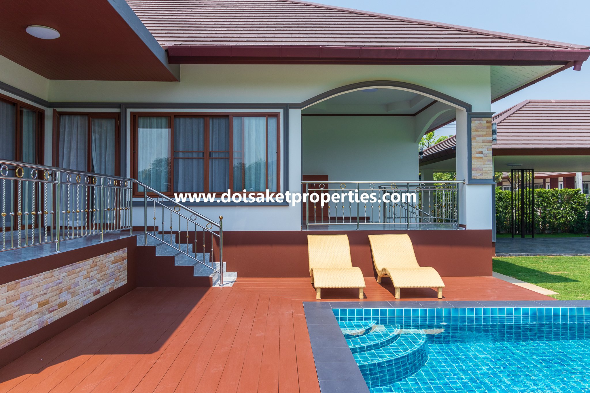 Doi Saket-DSP-(HS347-04) New Modern-Style Home with Swimming Pool and Views for Sale in Choeng Doi