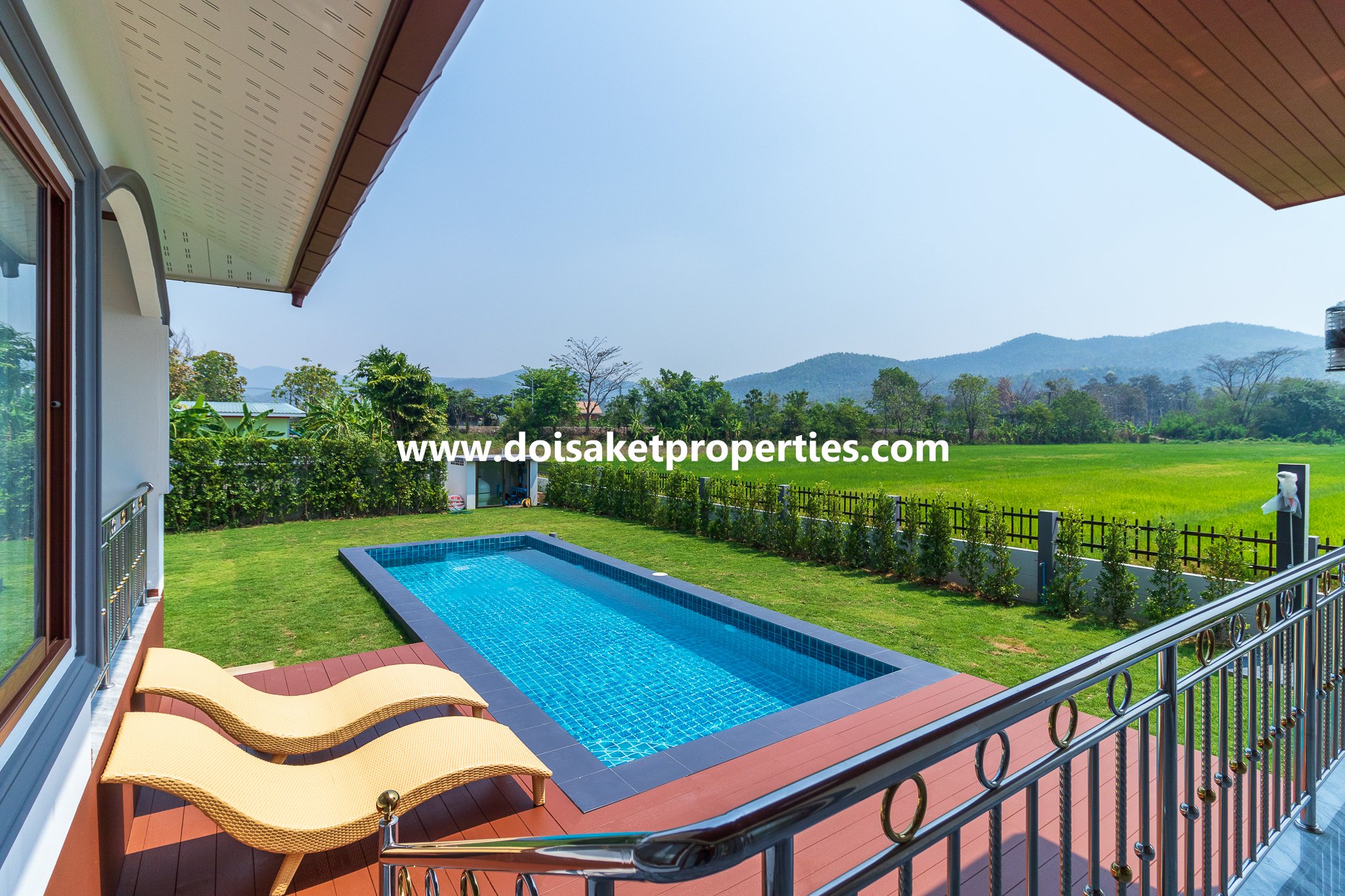 Doi Saket-DSP-(HS347-04) New Modern-Style Home with Swimming Pool and Views for Sale in Choeng Doi