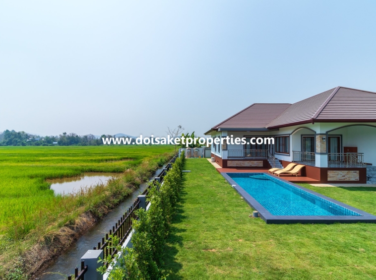 Doi Saket-DSP-(HS347-04) New Modern-Style Home with Swimming Pool and Views for Sale in Choeng Doi