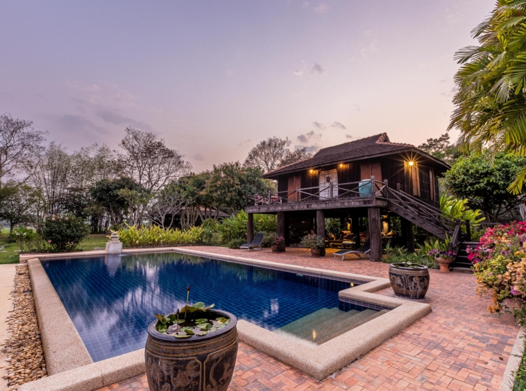 Doi Saket-DSP-(HS353-24) Amazing 24+ Rai Northern Thai Luxury “Sanctuary” Property for Sale in Luang Nuea