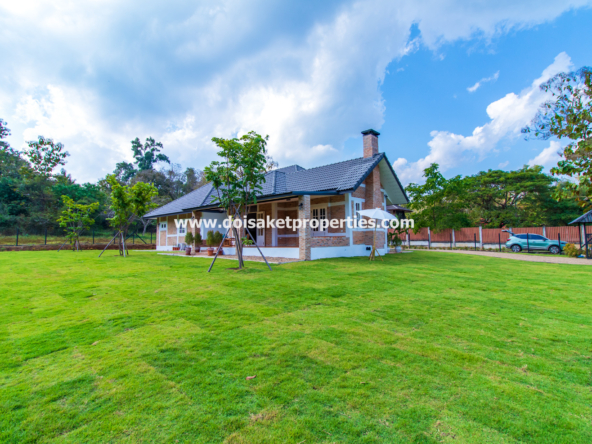 Mae Rim-DSP-(HS364-03) Beautiful Brand New 3-Bedroom English Country Cottage Home for Sale in Huai Sai