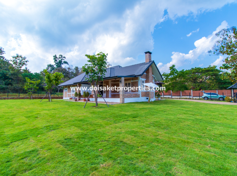 Mae Rim-DSP-(HS364-03) Beautiful Brand New 3-Bedroom English Country Cottage Home for Sale in Huai Sai