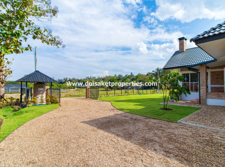 Mae Rim-DSP-(HS364-03) Beautiful Brand New 3-Bedroom English Country Cottage Home for Sale in Huai Sai