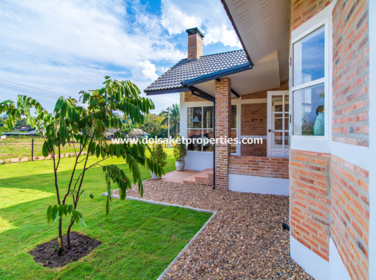 Mae Rim-DSP-(HS364-03) Beautiful Brand New 3-Bedroom English Country Cottage Home for Sale in Huai Sai