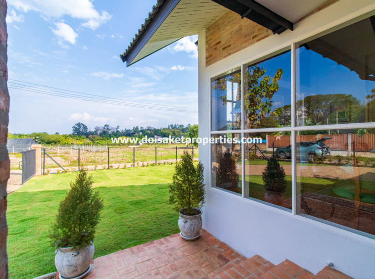 Mae Rim-DSP-(HS364-03) Beautiful Brand New 3-Bedroom English Country Cottage Home for Sale in Huai Sai