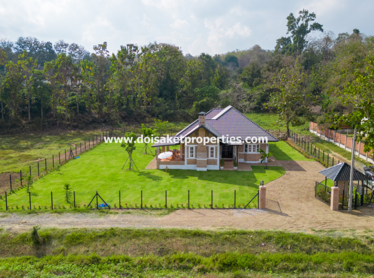 Mae Rim-DSP-(HS364-03) Beautiful Brand New 3-Bedroom English Country Cottage Home for Sale in Huai Sai