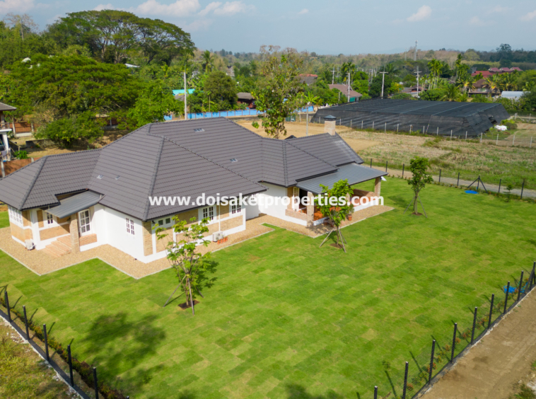 Mae Rim-DSP-(HS364-03) Beautiful Brand New 3-Bedroom English Country Cottage Home for Sale in Huai Sai