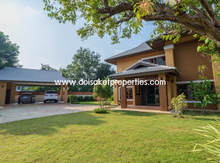 San Sai-DSP-(HS210-04) Gorgeous 2 Storey Home with Swimming Pool for Sale in a Moo Baan in San Na Meng