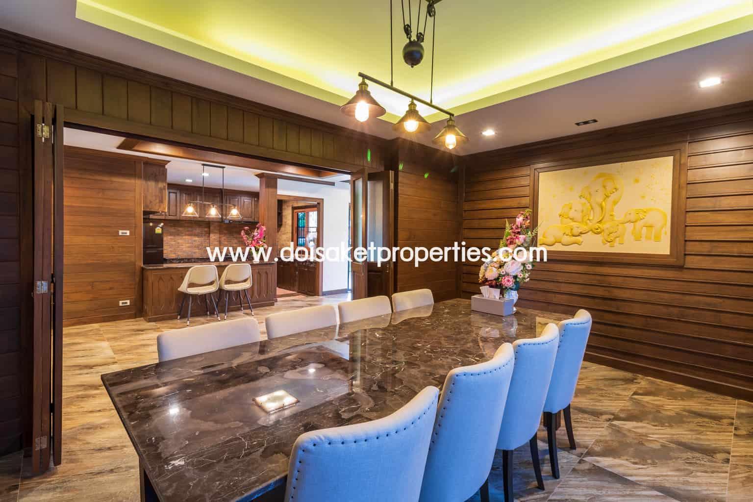 San Sai-DSP-(HS210-04) Gorgeous 2 Storey Home with Swimming Pool for Sale in a Moo Baan in San Na Meng