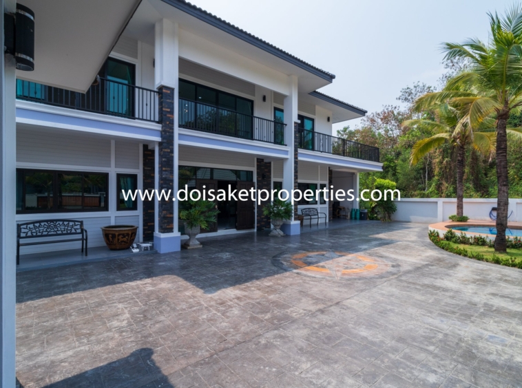 San Sai-DSP-(HS312-05) Incredible 5+ Bedroom Home with Swimming Pool for Sale near Maejo University in San Sai