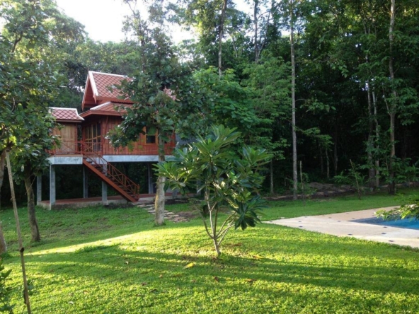 Thai style house in 25 Rai of land for sale in Doi Saket-SHG-HS459