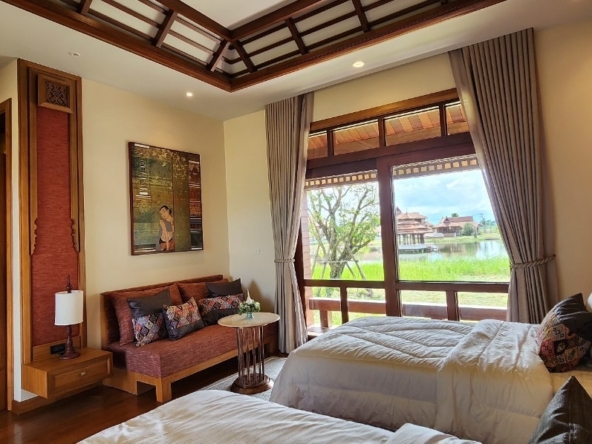 Magnificent 5 Bedroom Lanna Pool Villa for sale in Luang Nua Doi Saket-SHG-HS502