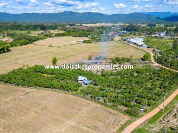 Doi Saket-DSP-(LS377-04) Beautiful 4+ Rai Plot of Land with Great Views for Sale in Luang Nuea