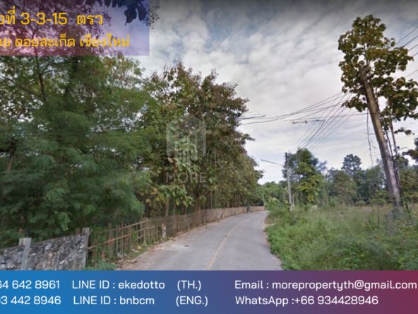 Property id 066LS Land for sale in Chiang Mai 3-3-15 Rai near Nong Bua Phra Chao Luang