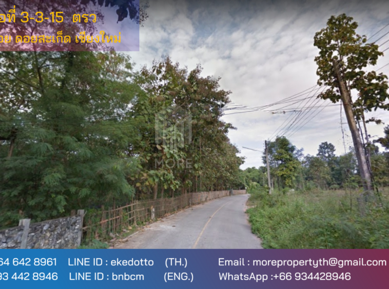 Property id 066LS Land for sale in Chiang Mai 3-3-15 Rai near Nong Bua Phra Chao Luang