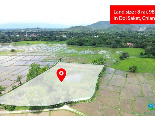 8+rai of ready to build land with stunning views for sale in Doi Saket