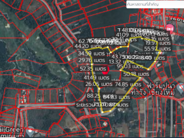 Property id153ls Land for sale in Mae Rim 35-3-53 Rai  nearby Green Valley Golf club-MR-153LS