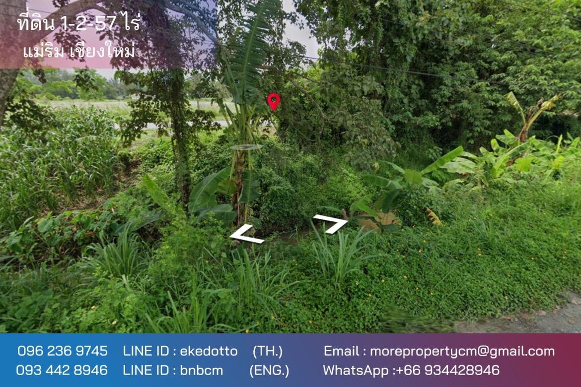 Property ID173LS Land for sale in Mae Rim 1-2-57 Rai  near Green valley golf club-MR-173LS