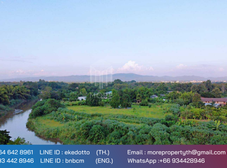 More-072LS Land for sale in Chiang Mai 1 rai 1 ngan 13 sq.wa. near the outer ring road Don Kaeo Sub-district. Mae Rim District