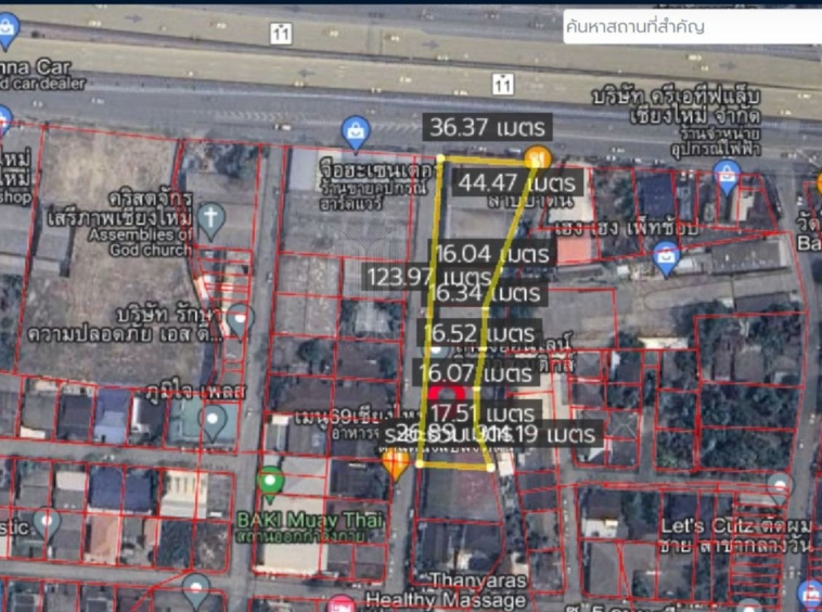 Property id158ls Land for sale in Pa Tun 1-1-44 Rai on Super Highway Road-MR-158ls