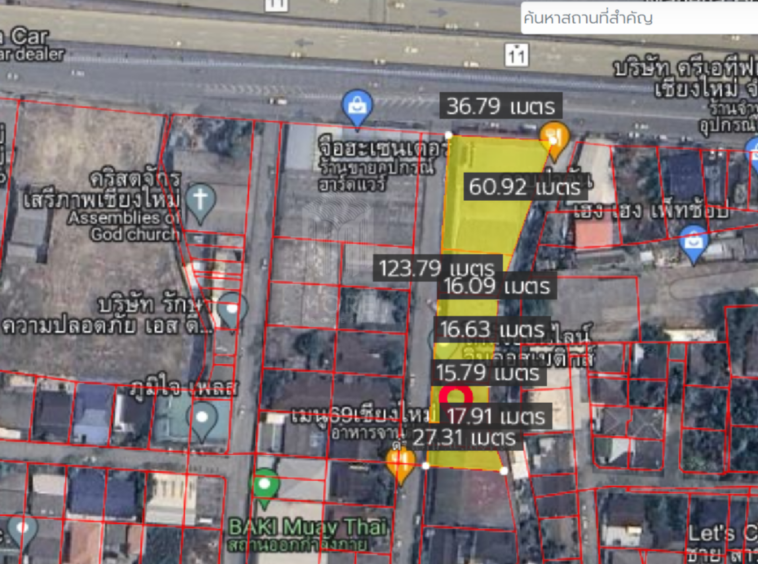 Property id158ls Land for sale in Pa Tun 1-1-44 Rai on Super Highway Road-MR-158ls