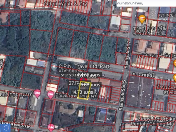 Property ID192LS Land for sale in Santitham Changpuek 98 sq.wa  near Maya mall-MR-192LS