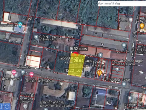 Property ID192LS Land for sale in Santitham Changpuek 98 sq.wa  near Maya mall-MR-192LS