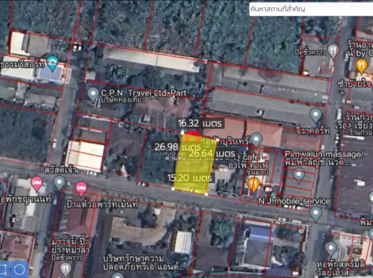 Property ID192LS Land for sale in Santitham Changpuek 98 sq.wa  near Maya mall-MR-192LS