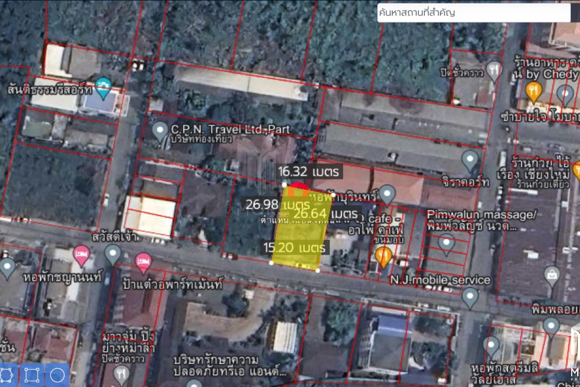 Property ID192LS Land for sale in Santitham Changpuek 98 sq.wa  near Maya mall-MR-192LS