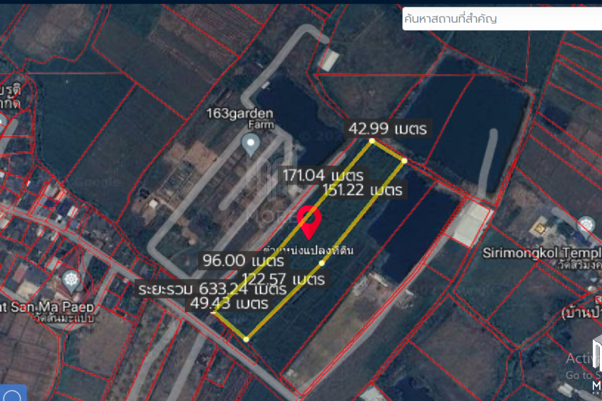 Property id 180ls Land for sale in San Kham Phaeng 7-3-53 Rai near Mae Kue Market-MR-180ls