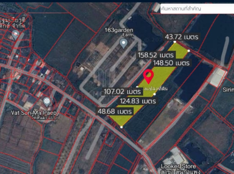 Property id 180ls Land for sale in San Kham Phaeng 7-3-53 Rai near Mae Kue Market-MR-180ls