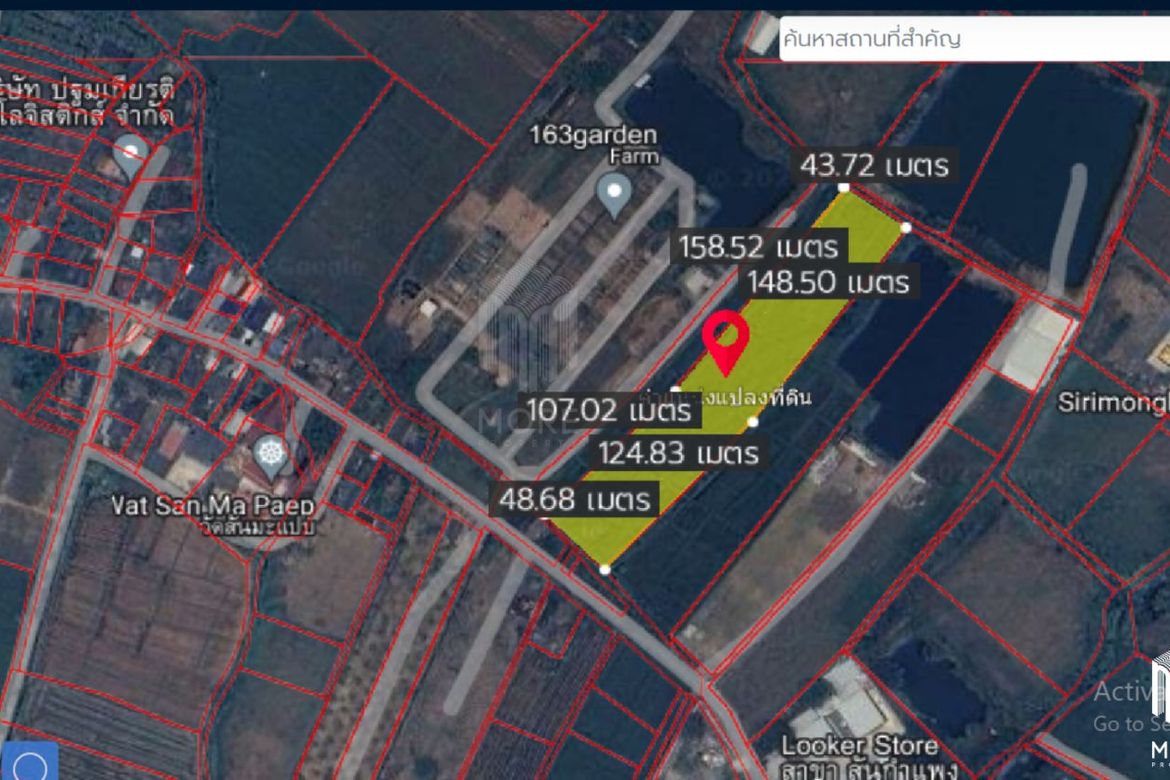 Property id 180ls Land for sale in San Kham Phaeng 7-3-53 Rai near Mae Kue Market-MR-180ls