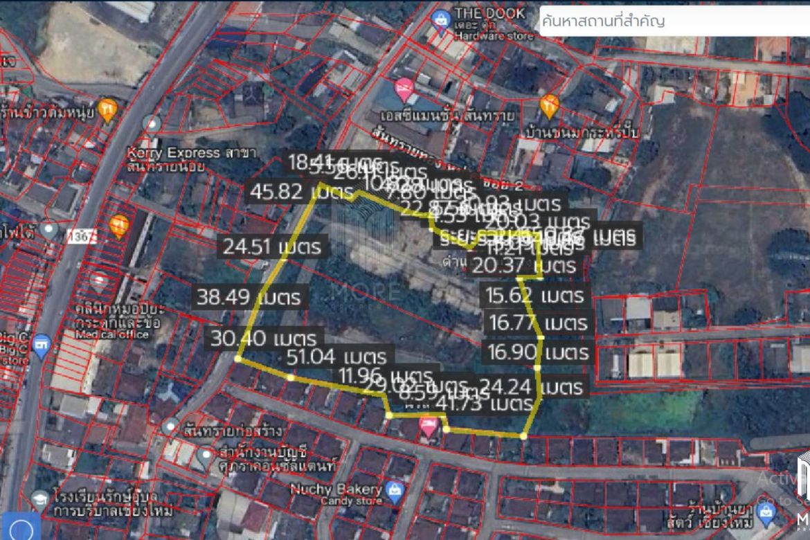 Property ID 166LS Land for sale in San Sai  10 Rai  near Samyak Market