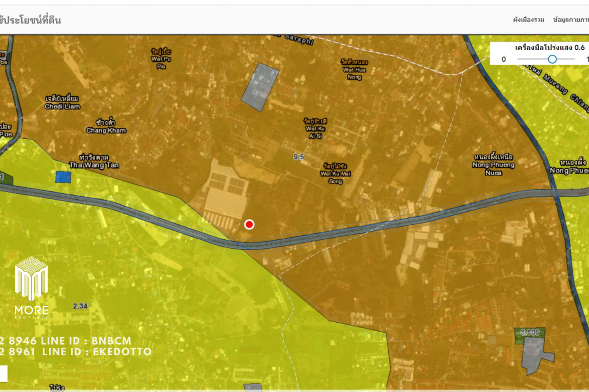 Property id044ls Land for sale in Saraphi 7-2-40Rai  near Wiang Kum Kam-MR-044ls