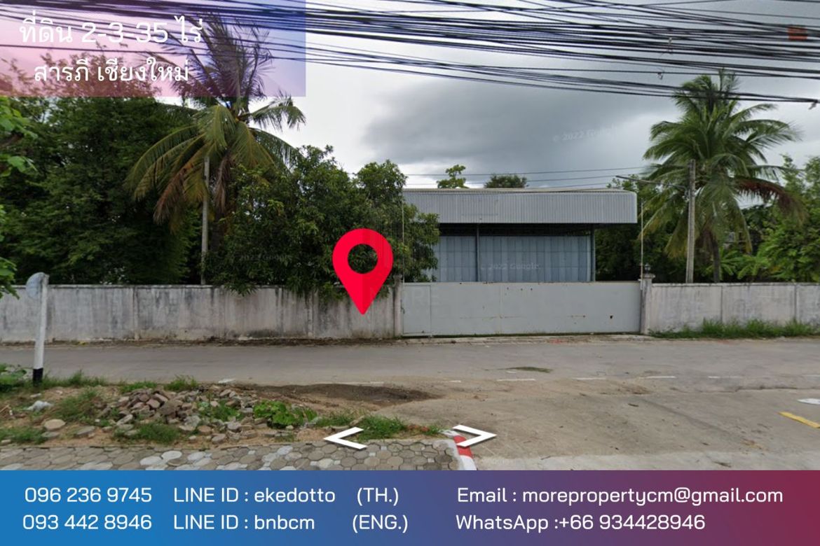 Property ID167LS Land for sale in Saraphee 2-3-35 Rai  near BigC Don Chan-MR-167LS