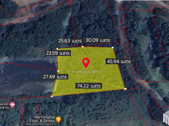 Property id  224LS Land for sale in Saraphi 1Rai 3Ngan 96sq.wa.  near Global House Wiang Kum Kam-MR-224LS