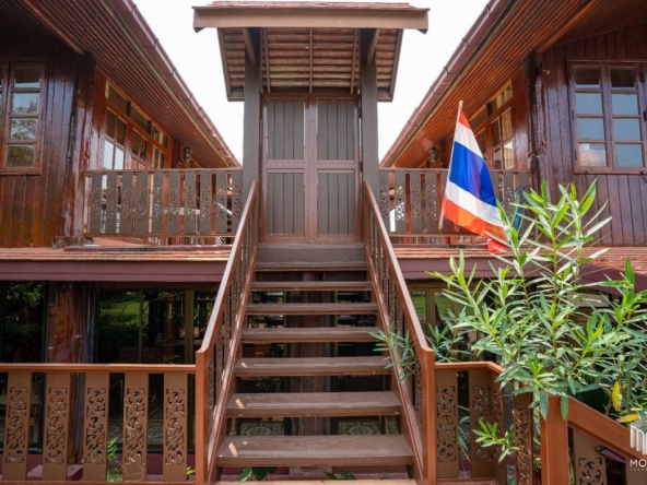 More-023PS Thai teak house for sale in Chiang Mai With swimming pool