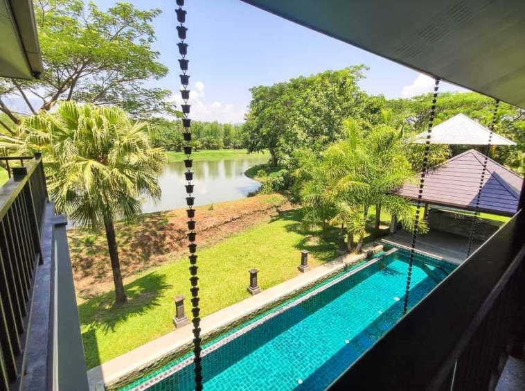 Modern Colonial LAKEFRONT Property for Sale in Maerim Chiangmai-I-3493