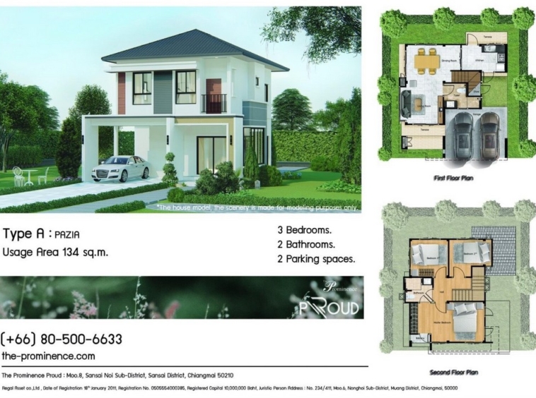 Brand new 3 Bedroom House For Sale New Project Sansai Chiang Mai-I-3536