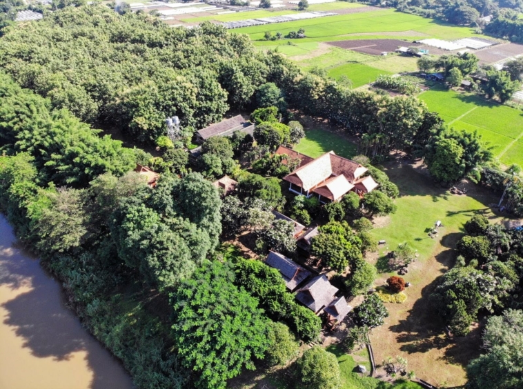 Teak Compound on 17.5 Rai along Ping River in Mae Rim-TNP-A875