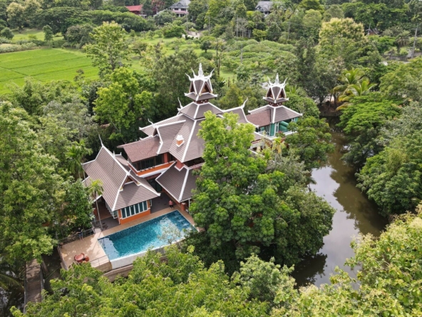 Unique 3 Bedroom Pool Villa on Small Island in Mae Rim-TNP-D924